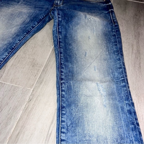 Mavi Jeans Light Wash Bleached Distressed Emma Slim Boyfriend Jeans, Size 27 - Picture 4 of 14